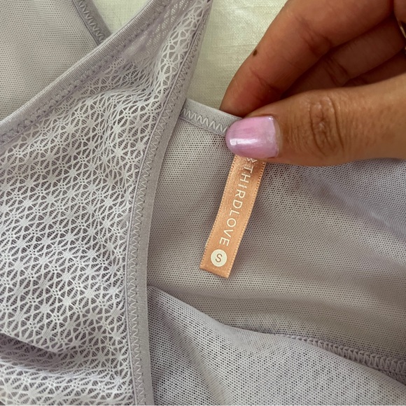 ThirdLove Mesh Bralette in Lilac | size small - Picture 2 of 4